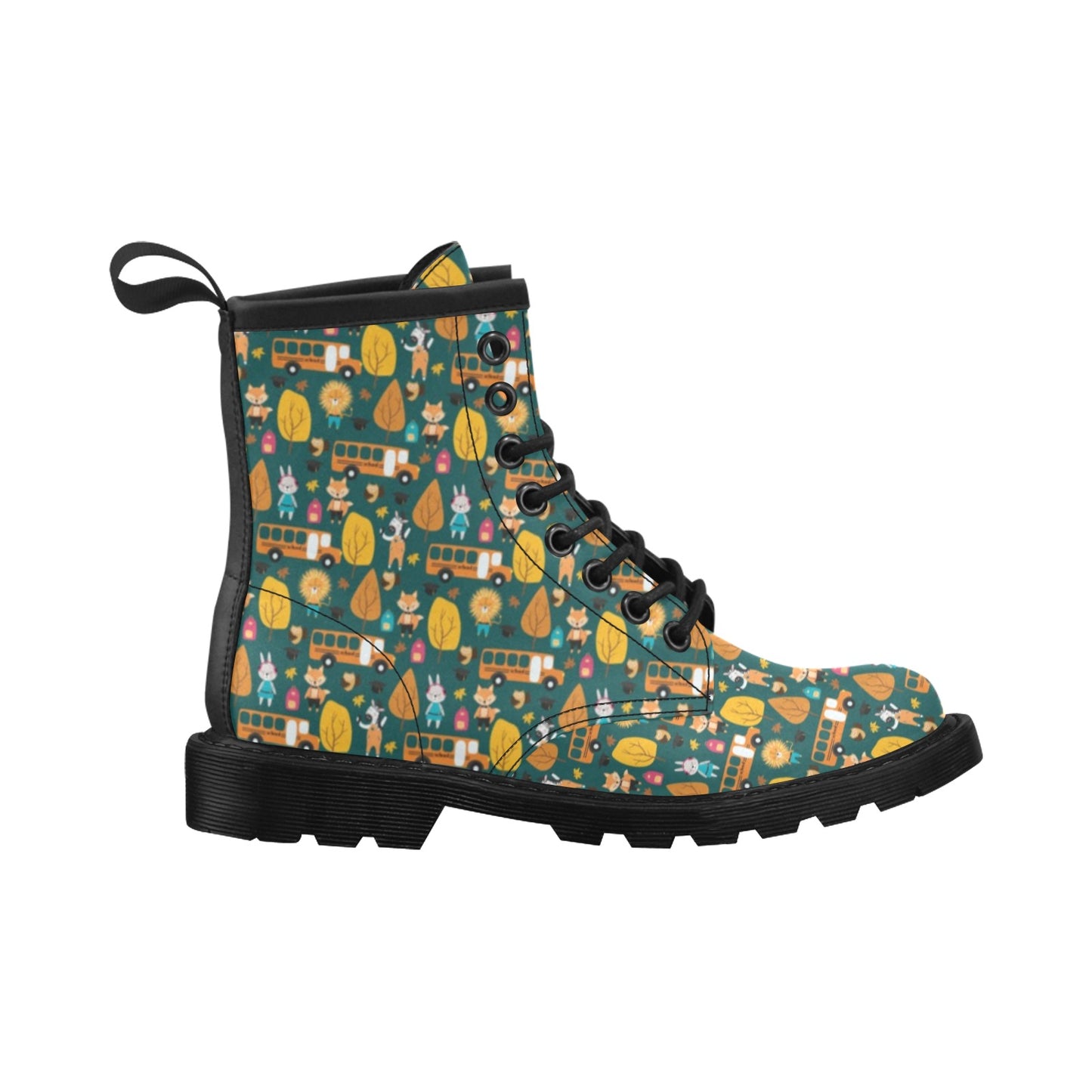 School Bus Print Design LKS309 Women's Boots