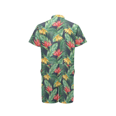 Bird Of Paradise Pattern Print Design BOP09 Men's Romper