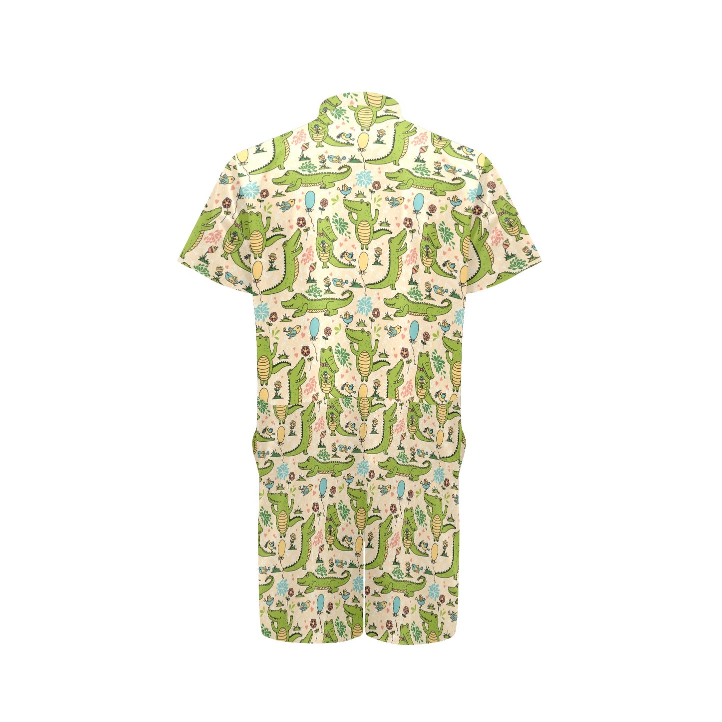Alligator Pattern Print Design 01 Men's Romper