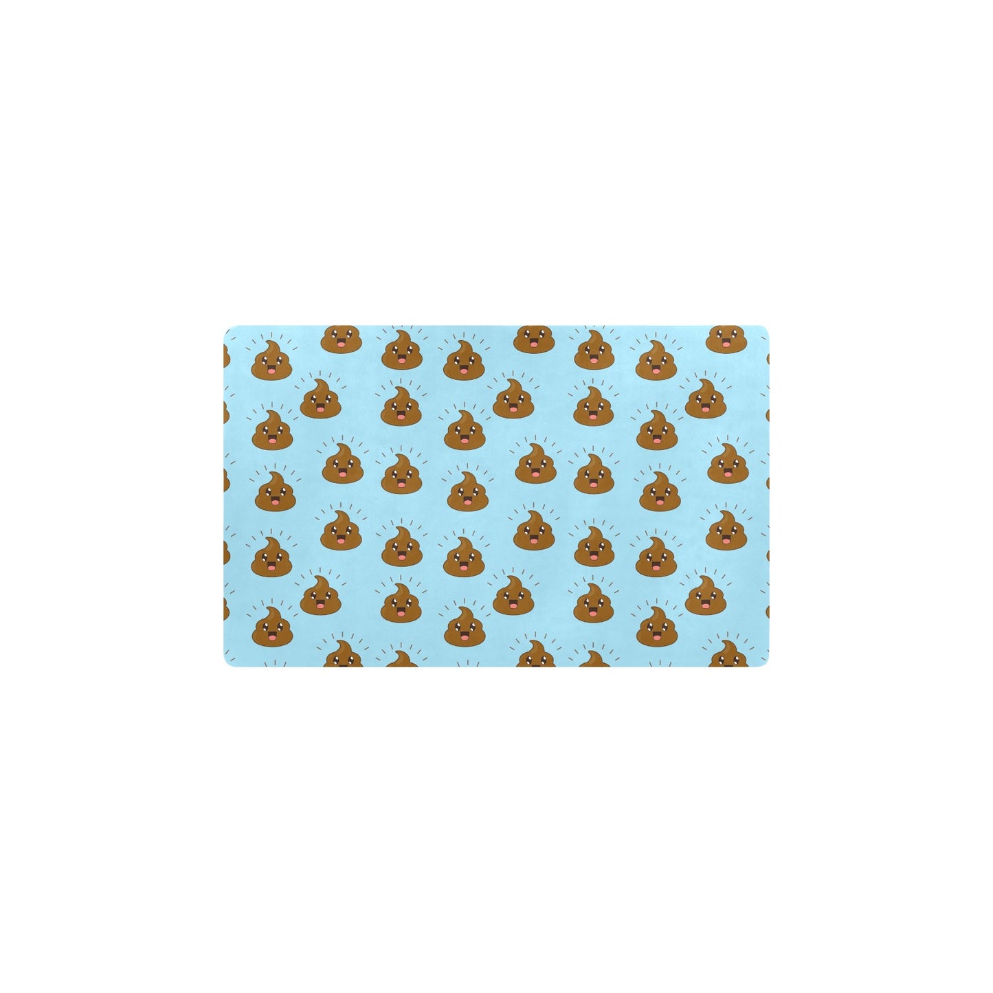 Poop Emoji Pattern Print Design A03 Kitchen Mat