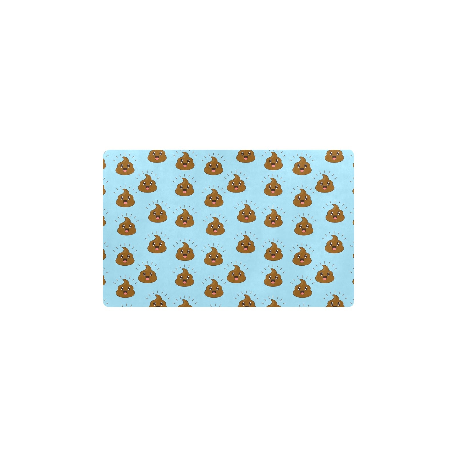 Poop Emoji Pattern Print Design A03 Kitchen Mat