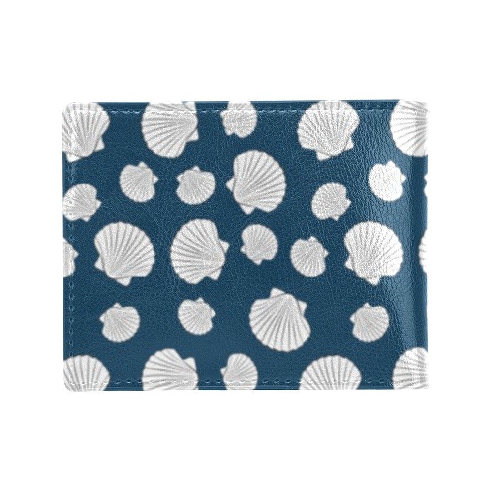 Seashell Print Design LKS3012 Men's ID Card Wallet