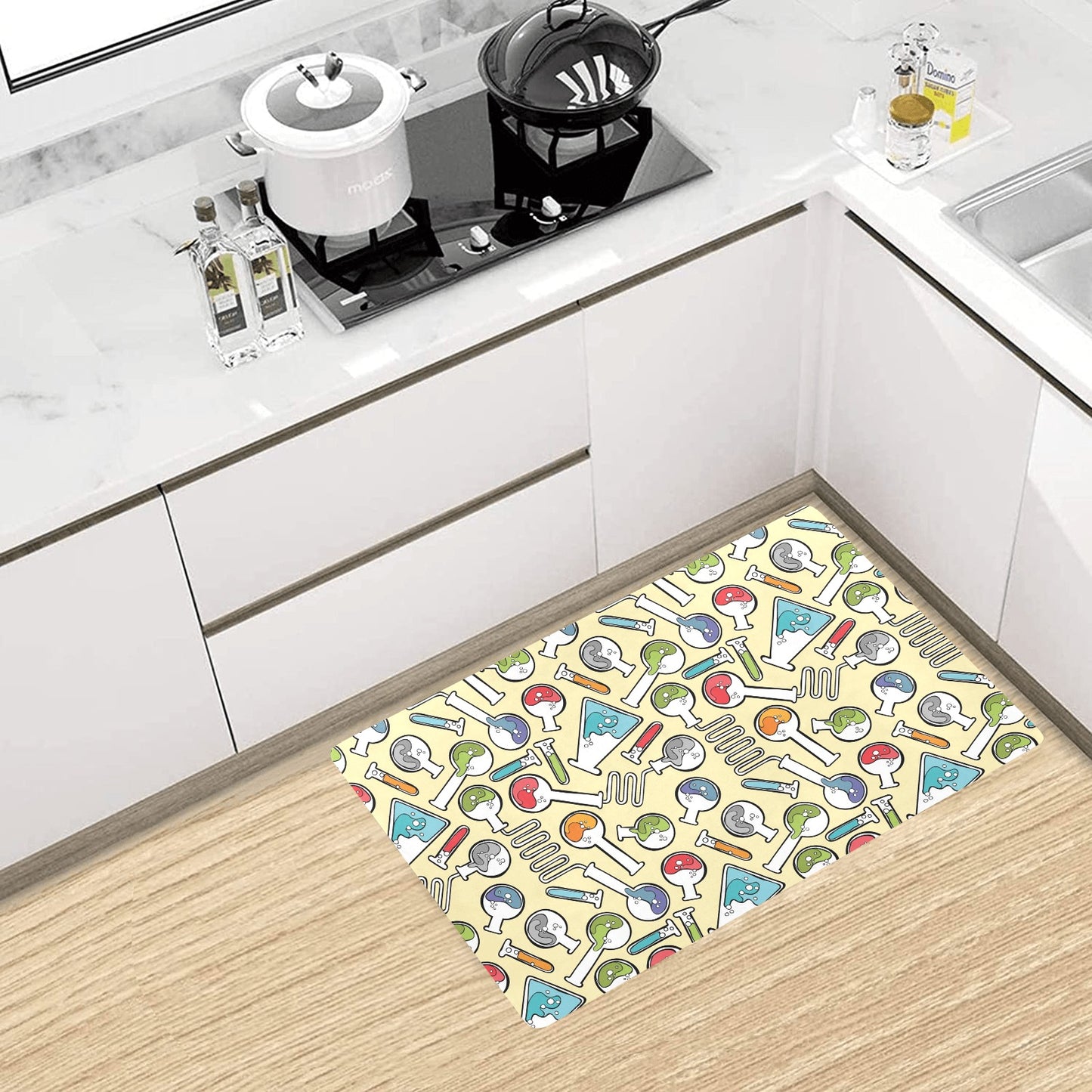 Chemical Pattern Print Design 04 Kitchen Mat
