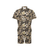 Brown Hibiscus Tropical Men's Romper