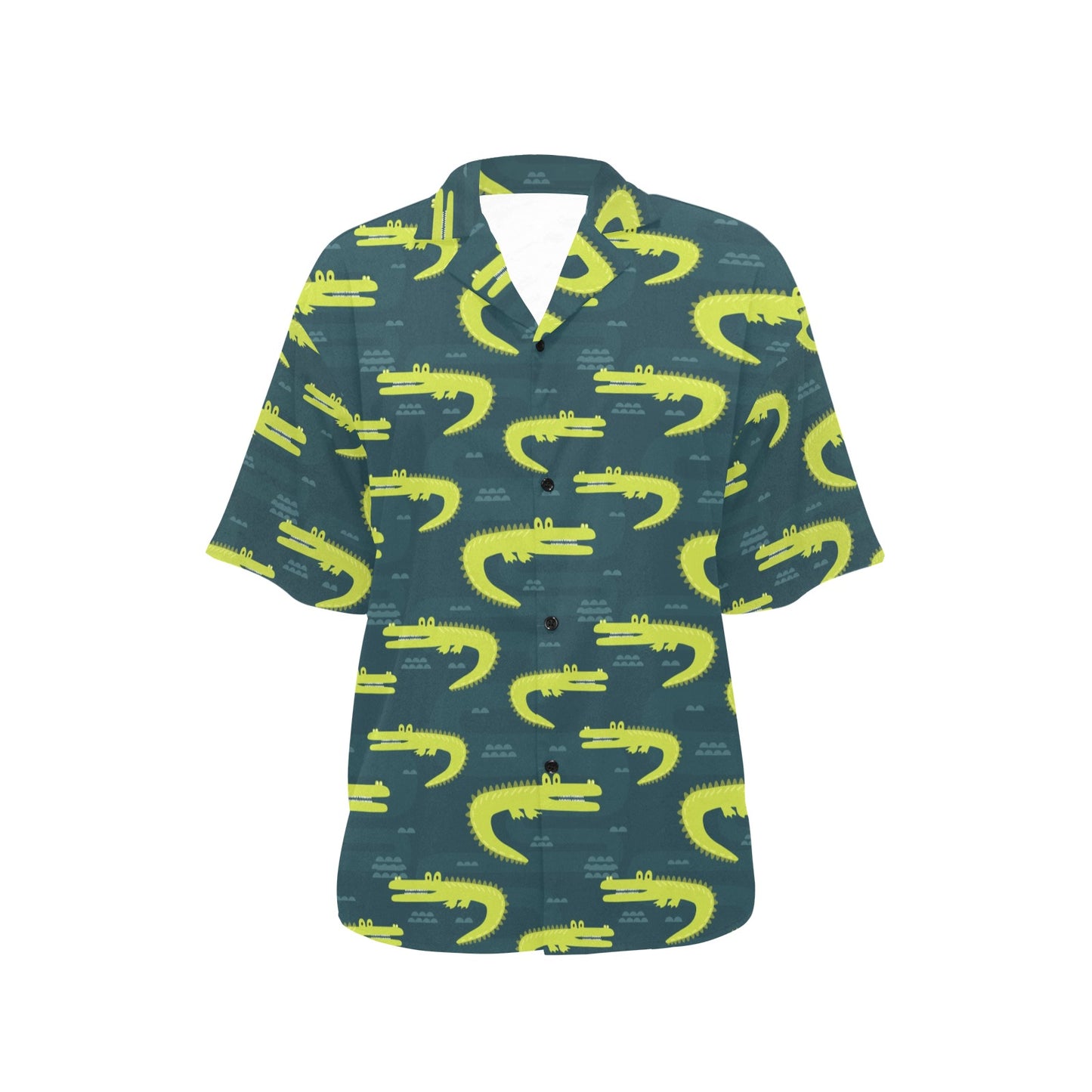 Alligator Pattern Print Design 03 Women's Hawaiian Shirt
