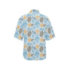 Polynesian Jellyfish Turtle Print Women's Hawaiian Shirt