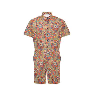 African Pattern Print Design 06 Men's Romper