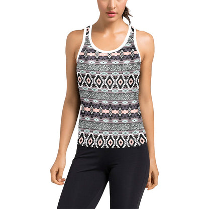 Safari Pattern Print Design LKS302 Women's Racerback Tank Top