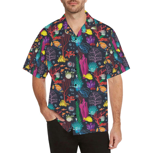 Underwater Cute Print Design LKS303 Men's Hawaiian Shirt