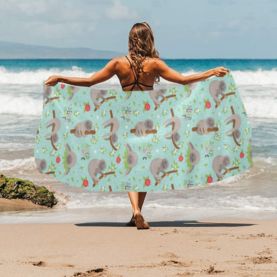 Sloth Print Design LKS305 Beach Towel 32" x 71"