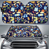 Beach Themed Pattern Print Design 04 Car Sun Shade-JORJUNE.COM