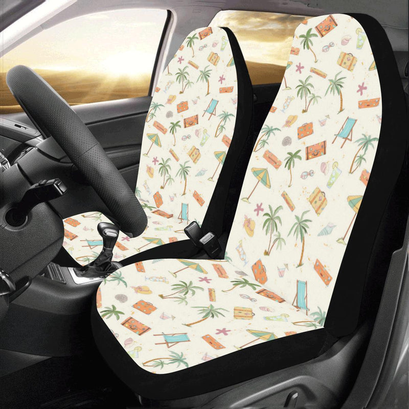 Beach Themed Pattern Print Design 05 Car Seat Covers (Set of 2)-JORJUNE.COM