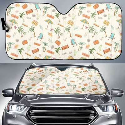 Beach Themed Pattern Print Design 05 Car Sun Shade-JORJUNE.COM