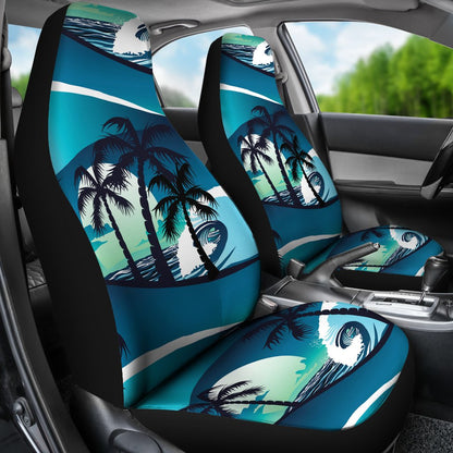 Beach Wave Design Print Universal Fit Car Seat Covers