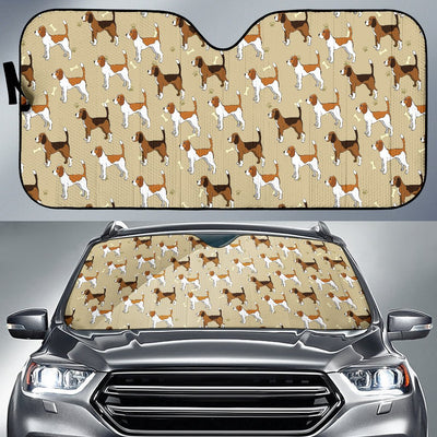 Beagle Pattern Print Design 01 Car Sun Shade-JORJUNE.COM