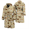 Beagle Pattern Print Design 01 Men Bathrobe-JORJUNE.COM