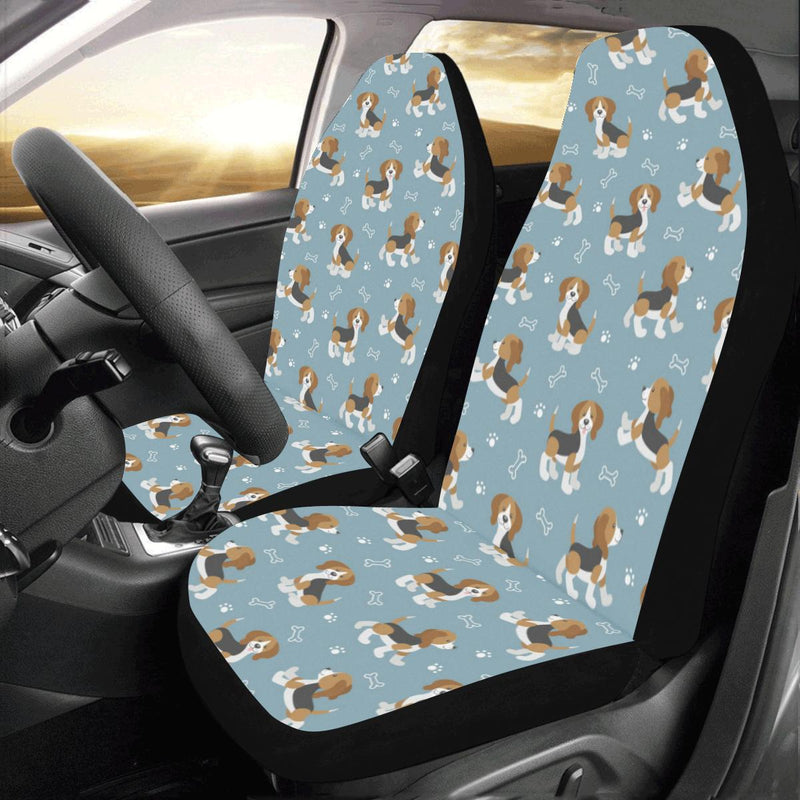 Beagle Pattern Print Design 02 Car Seat Covers (Set of 2)-JORJUNE.COM