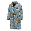 Beagle Pattern Print Design 02 Men Bathrobe-JORJUNE.COM