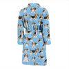 Beagle Pattern Print Design 03 Men Bathrobe-JORJUNE.COM