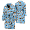 Beagle Pattern Print Design 03 Men Bathrobe-JORJUNE.COM