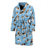 Beagle Pattern Print Design 03 Men Bathrobe-JORJUNE.COM