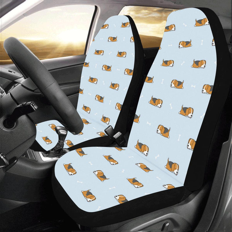 Beagle Pattern Print Design 06 Car Seat Covers (Set of 2)-JORJUNE.COM