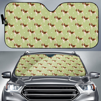 Beagle Pattern Print Design 07 Car Sun Shade-JORJUNE.COM