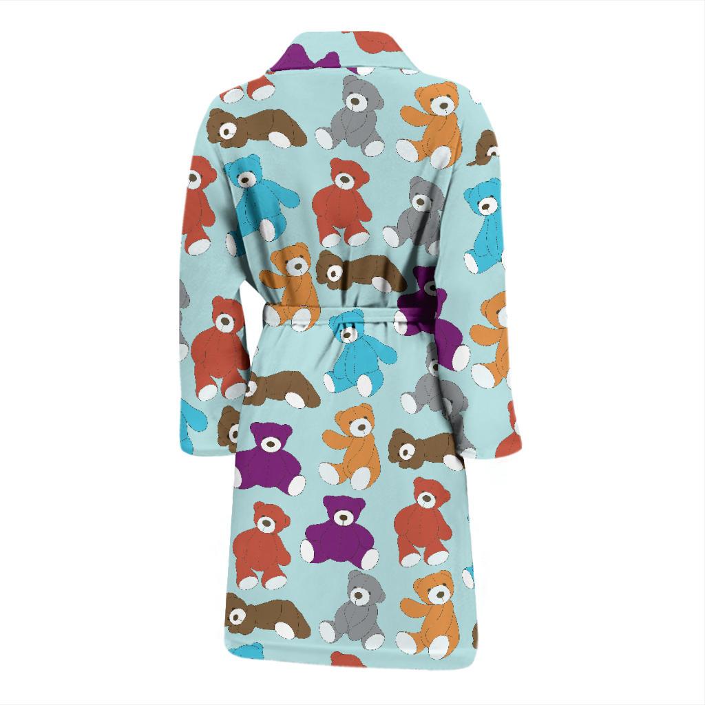Bear Cute Pattern Print Design 03 Men Bathrobe-JORJUNE.COM