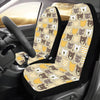 Bear PatchworkPattern Print Design 01 Car Seat Covers (Set of 2)-JORJUNE.COM