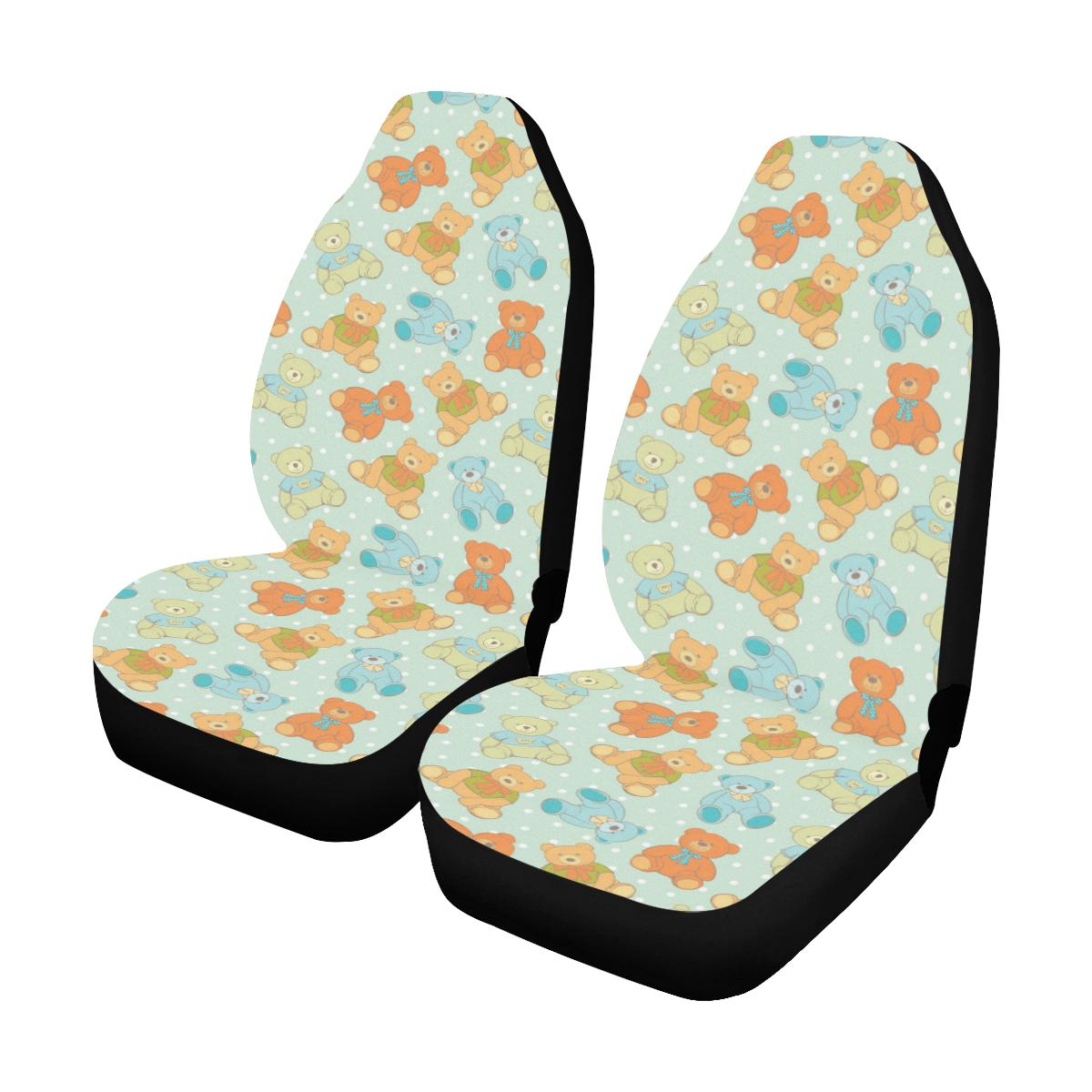 Bear Pattern Print Design 02 Car Seat Covers (Set of 2)-JORJUNE.COM