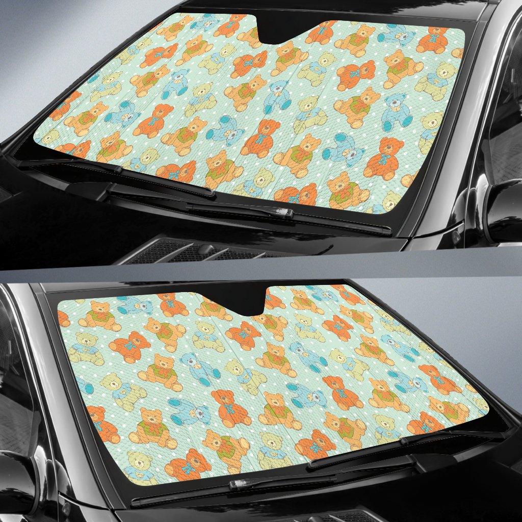 Bear Pattern Print Design 02 Car Sun Shade-JORJUNE.COM