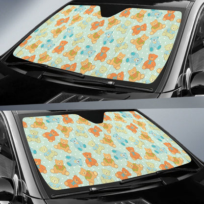 Bear Pattern Print Design 02 Car Sun Shade-JORJUNE.COM