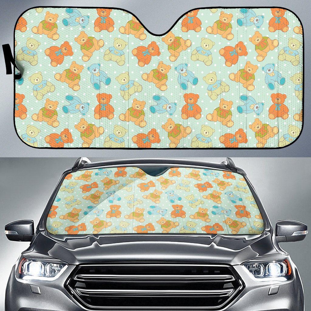 Bear Pattern Print Design 02 Car Sun Shade-JORJUNE.COM
