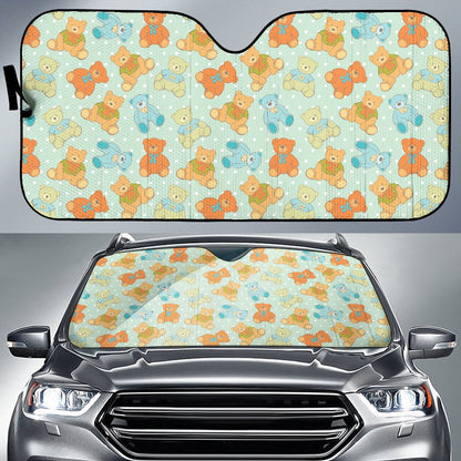 Bear Pattern Print Design 02 Car Sun Shade-JORJUNE.COM