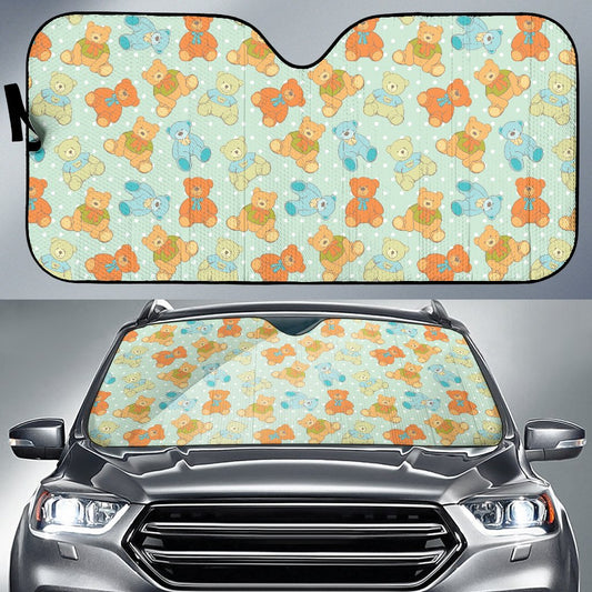 Bear Pattern Print Design 02 Car Sun Shade-JORJUNE.COM
