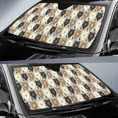 Bear Pattern Print Design 04 Car Sun Shade-JORJUNE.COM