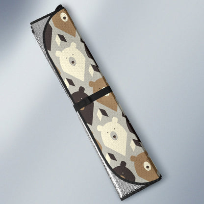 Bear Pattern Print Design 04 Car Sun Shade-JORJUNE.COM