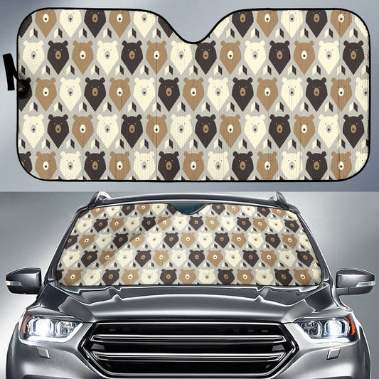 Bear Pattern Print Design 04 Car Sun Shade-JORJUNE.COM