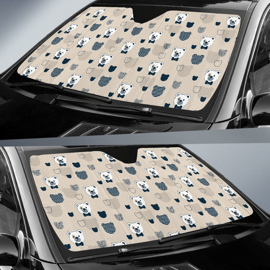Bear Pattern Print Design 05 Car Sun Shade-JORJUNE.COM