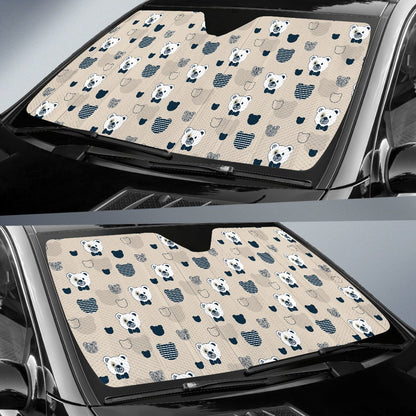Bear Pattern Print Design 05 Car Sun Shade-JORJUNE.COM