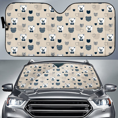 Bear Pattern Print Design 05 Car Sun Shade-JORJUNE.COM