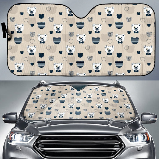 Bear Pattern Print Design 05 Car Sun Shade-JORJUNE.COM