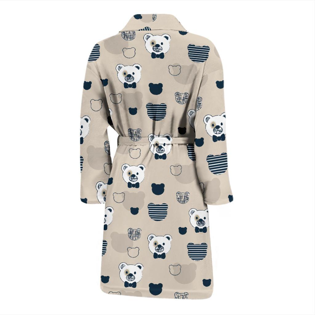 Bear Pattern Print Design 05 Men Bathrobe-JORJUNE.COM