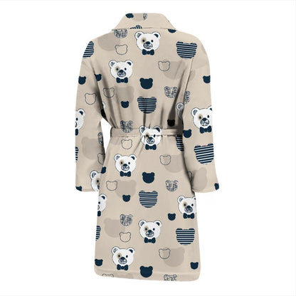 Bear Pattern Print Design 05 Men Bathrobe-JORJUNE.COM
