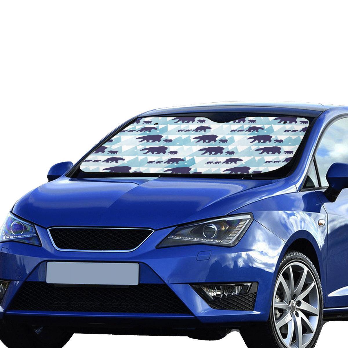 Bear Pattern Print Design BE01 Car Sun Shade-JorJune