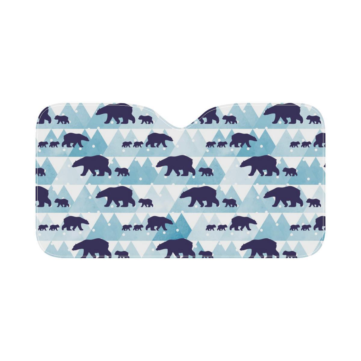 Bear Pattern Print Design BE01 Car Sun Shade-JorJune