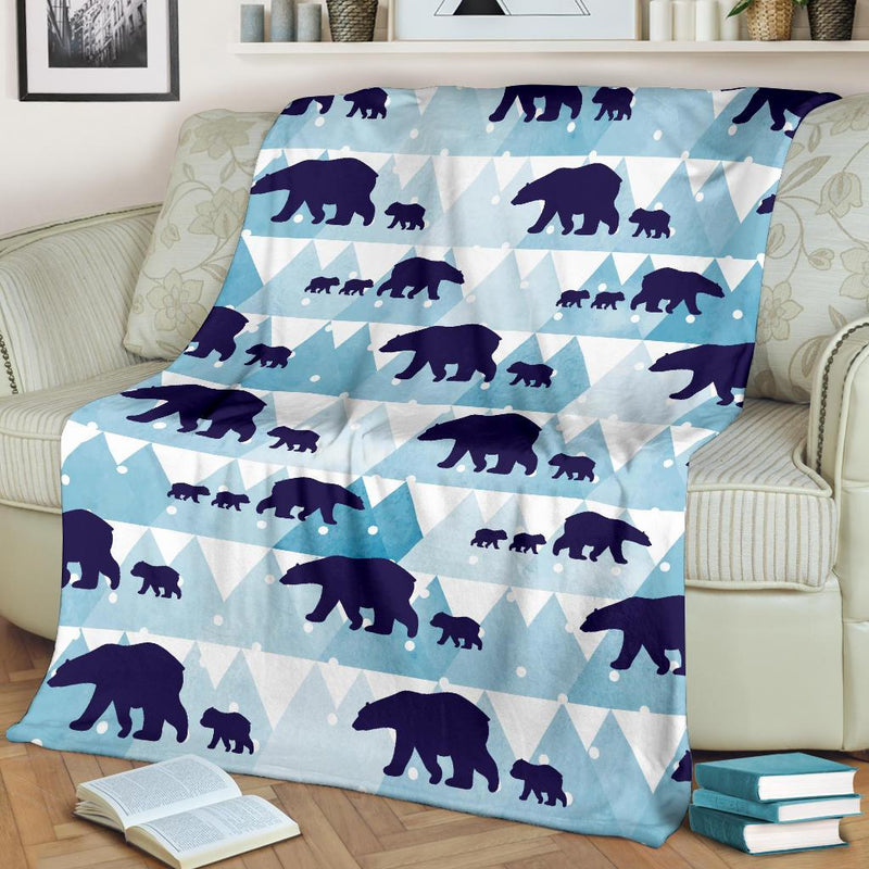 Bear Pattern Print Design BE01 Fleece Blankete