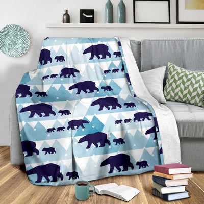 Bear Pattern Print Design BE01 Fleece Blankete