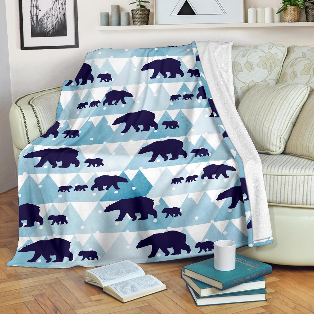 Bear Pattern Print Design BE01 Fleece Blankete