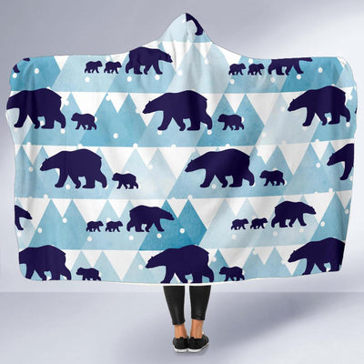 Bear Pattern Print Design BE01 Hooded Blanket-JORJUNE.COM